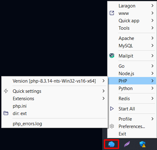Laragon Powerful Context Menu