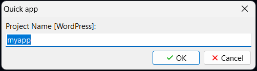 Laragon Quick start - Naming Your Project