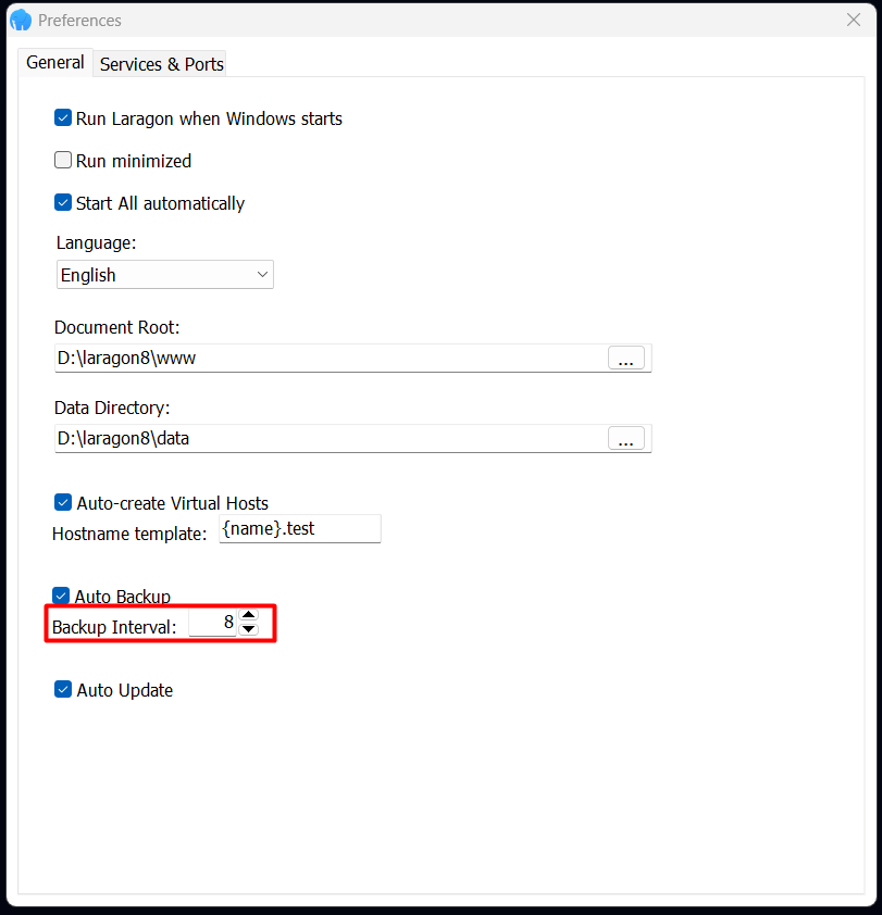 Laragon - Auto Backup